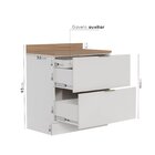 Balcão 2 Gavetões Com Tampo E Rodapé Ipanema Cabecasa Madeira