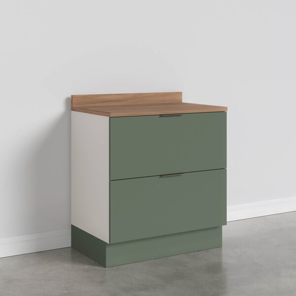 Balcão 2 Gavetões Com Tampo E Rodapé Ipanema Cabecasa Madeira