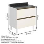 Balcao 2 Gavetoes Corrediças Telescopicas Mdf Kali Premium 12