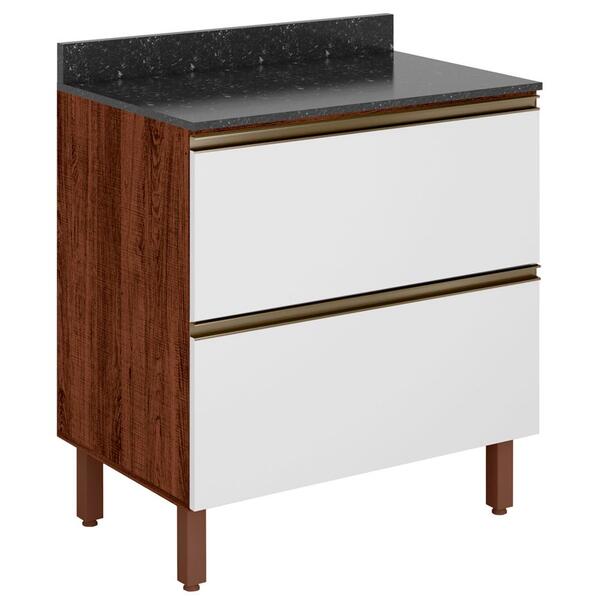 Balcao 2 Gavetoes Corrediças Telescopicas Mdf Kali Premium 12