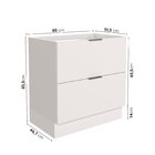 Balcão 2 Gavetões, Gaveta Auxiliar, Tampo, Rodapé E Puxador 1