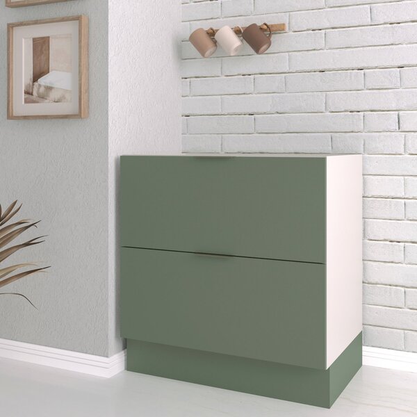 Balcão 2 Gavetões, Gaveta Auxiliar, Tampo, Rodapé E Puxador 1