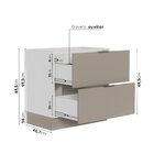 Balcão 2 Gavetões, Gaveta Auxiliar, Tampo, Rodapé E Puxador 1