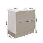 Balcão 2 Gavetões, Gaveta Auxiliar, Tampo, Rodapé E Puxador 1