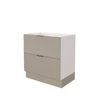 Balcão 2 Gavetões, Gaveta Auxiliar, Tampo, Rodapé E Puxador 1