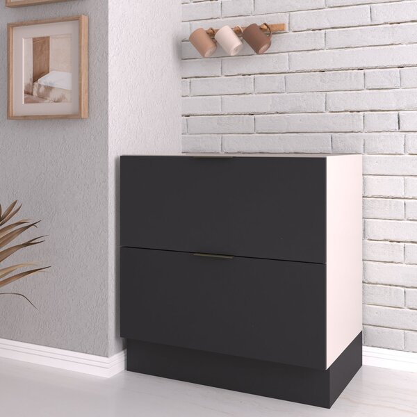 Balcão 2 Gavetões, Gaveta Auxiliar, Tampo, Rodapé E Puxador 1