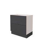 Balcão 2 Gavetões, Gaveta Auxiliar, Tampo, Rodapé E Puxador 1