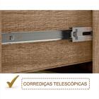 Balcao 2 Gavetoes Vidro Reflecta Mdf Kali Premium 12224x68 Ni