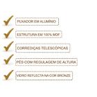 Balcao 2 Gavetoes Vidro Reflecta Mdf Kali Premium 12224x68 Ni