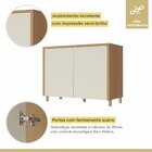 Balcão 2 Portas 120cm Condessa 100% Mdf Carvalho/greige