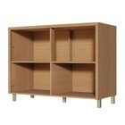 Balcão 2 Portas 120cm Condessa 100% Mdf Carvalho/greige