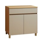 Balcão 2 Portas 1 Gaveta 80cm 100% Mdf Realeza Premium Carval