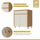 Balcao 2 Portas 1 Gaveta 80cm Condessa 100% Mdf Carvalho/grei