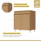 Balcao 2 Portas 1 Gaveta 80cm Simone Mendes 100% Mdf Carvalho