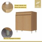 Balcao 2 Portas 1 Gaveta 80cm Simone Mendes 100% Mdf Carvalho