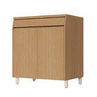 Balcao 2 Portas 1 Gaveta 80cm Simone Mendes 100% Mdf Carvalho