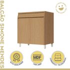 Balcao 2 Portas 1 Gaveta 80cm Simone Mendes 100% Mdf Carvalho