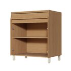 Balcao 2 Portas 1 Gaveta 80cm Simone Mendes 100% Mdf Carvalho