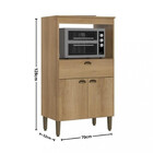 Balcão 2 Portas 1 Gaveta Com Tampo 70cm Moderna Thb