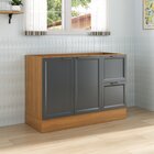 Balcão 2 Portas 2 Gavetas 120cm Sem Tampo Soho Cabecasa Madei