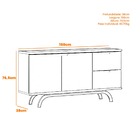 Balcão 2 Portas 2 Gavetas Com 150cm Rennes - Édecasamóveis -