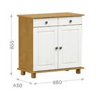 Balcão 2 Portas 2 Gavetas Em Madeira Linha Rubi - Carvalho/br