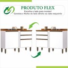 Balcão 2 Portas 2 Gavetas Lara Sallêto Móveis Branco