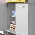 Balcão 2 Portas 2 Prateleiras Com Nicho Para Microondas Com P