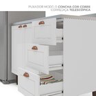 Balcão 2 Portas 3 Gavetas 120 Cm Pérola Yescasa Branco