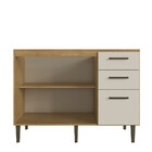 Balcão 2 Portas 3 Gavetas 120cm Com Pés 100 Mdf May Cadorin M