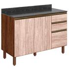 Balcao 2 Portas 3 Gavetas 120cm Com Tampo Mdf Kali Premium 12