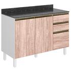 Balcao 2 Portas 3 Gavetas 120cm Com Tampo Mdf Kali Premium 12