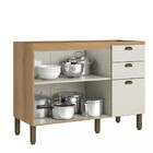 Balcão 2 Portas 3 Gavetas 120cm Sem Tampo Finesse Thb