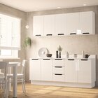 Balcão 2 Portas 3 Gavetas 120x92,5x52cm Branco