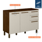 Balcão 2 Portas 3 Gavetas Para Pia Pérola Valdemóveis