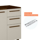 Balcão 2 Portas 3 Gavetas Para Pia Pérola Valdemóveis