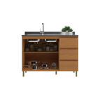 Balcão 2 Portas 3 Gavetas Sem Pia Em Mdf Florença Móveis Sul