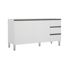 Balcão 2 Portas 3 Gavetas Spring Branco 150 Luciane