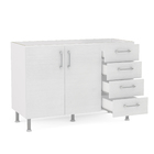 Balcão 2 Portas 4 Gavetas Branco Florida