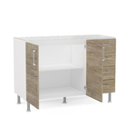 Balcão 2 Portas 4 Gavetas Nogal Florida