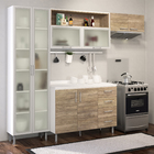 Balcão 2 Portas 4 Gavetas Nogal Florida