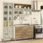 Balcão 2 Portas 4 Gavetas Nogal Florida