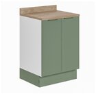 Balcão 2 Portas 60cm Com Tampo Com Rodapé Ipanema Cabecasa Ma