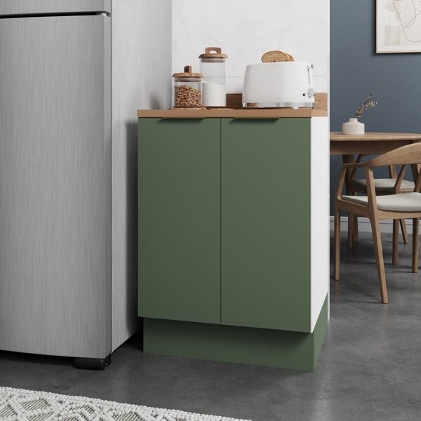 Balcão 2 Portas 60cm Com Tampo Com Rodapé Ipanema Cabecasa Ma