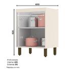 Balcão 2 Portas 60cm Connect Com Tampo - Móveis Henn