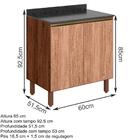 Balcao 2 Portas 60cm Em Mdf Kali Premium 12220x21 Nicioli