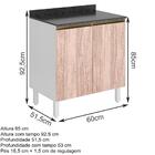 Balcao 2 Portas 60cm Em Mdf Kali Premium 12220x21 Nicioli