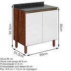 Balcao 2 Portas 60cm Em Mdf Kali Premium 12220x21 Nicioli