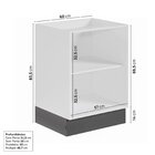 Balcão 2 Portas 60cm Sem Tampo Com Rodapé Ipanema Cabecasa Ma