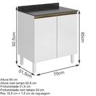 Balcao 2 Portas 70cm Em Mdf Kali Premium 12221x21 Nicioli